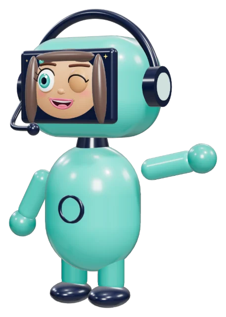 LívIA apontando para a conversa
